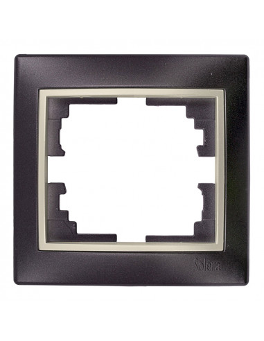 Cadre pour 1 element cadre noir et contour perle 83x81x10mm s.europa solera erp71nu