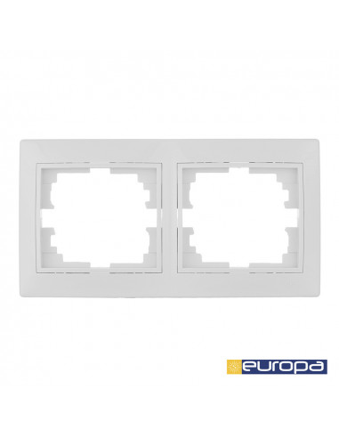 Cadre horizontal pour 2 elements blanc 154x81x10mm s.europa solera erp72u