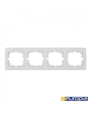 Cadre horizontal pour 4 elements blanc 296x81x10mm s.europa solera erp74u