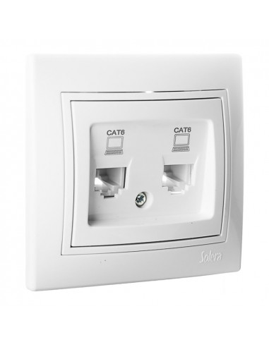 Double prise de données rj4 cat6 s.europa solera erp88/2u