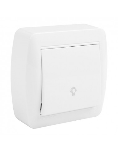 Bouton lumiere 74x72x28mm s. mural solera mur04u