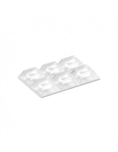 Tampons de protection adhésifs pour étagère 20,5x20,5x7,6 mm (blister 6 uni) inofix