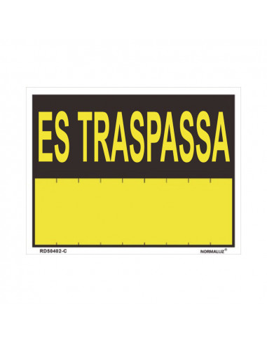 Es traspassa (pvc 0.4mm) 35x45cm