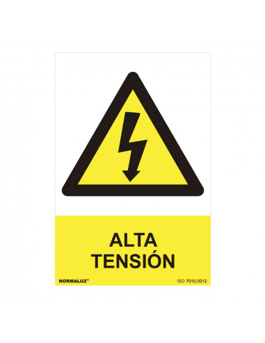 Panneau de danger "haute tension" (espagnol - 0.7mm) 30x40cm