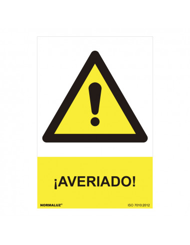 Panneau de danger "endommagé" (espagnol - 0.7mm) 30x40cm
