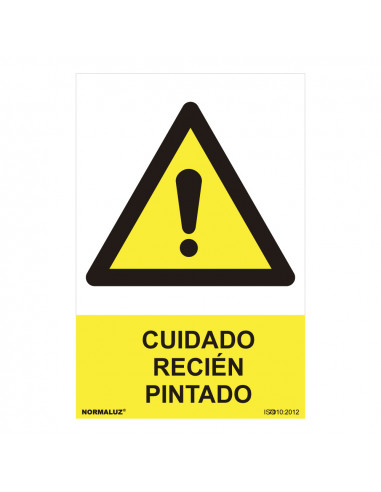 Panneau de danger "attention peinture fraiche" (espagnol - 0.7mm) 30x40cm