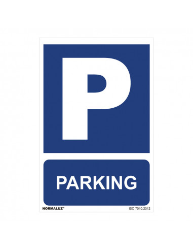 Panneau utilisation obligatoire "parking" (pvc 0.7mm) 30x40cm