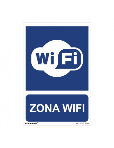 Panneau utilisation obligatoire "zona wifi" (pvc 0.7mm) 30x40cm