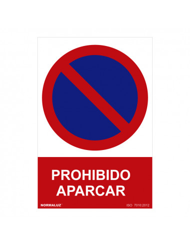 Panneau d'interdiction "prohibido aparcar" (pvc 0.7mm) 30x40cm