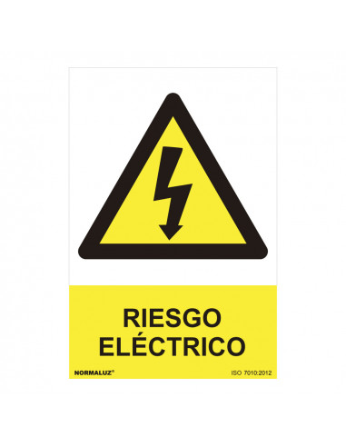 Panneau de danger "riesgo electrico" (pvc 0.7mm) 30x40cm