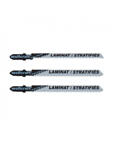Pack de 3 lames de scie sauteuse avec queue en t/hcs 2379000 wolfcraft