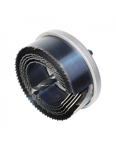 Scie cloche avec foret central de 8mm et 5 lames 2162000 wolfcraft