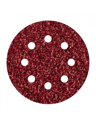 Pack de 5 feuilles abrasives adhesives, corindon, grain 40, perforées ø125mm 2069000 wolfcraft