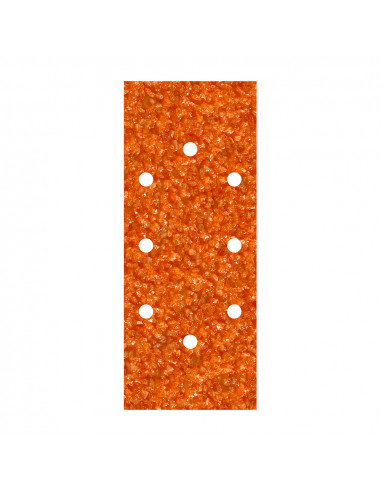Pack de 5 feuilles abrasives adhesives, corindon, grain 40, perforées, ovales 93x230mm 1971000 wolfcraft