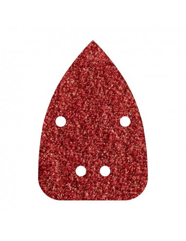 Pack 10 feuilles abrasives adhesives, corindon, grain 80, perforees 96x136mm 1757000 wolfcraft