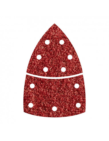 Pack 10 feuilles abrasives adhésives, grain 80 2 pièces pour bois/métal 1813000 wolfcraft