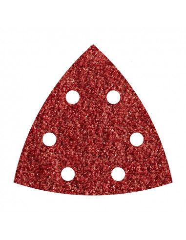 Pack 5 feuilles abrasives adhesives corindon, grain 80 delta 95mm 1852000 wolfcraft