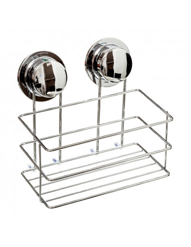Support de douche en metal avec ventouse.