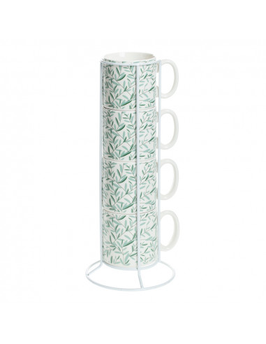 Set de 4 tasses modele "mug on rack" plusieurs couleurs.