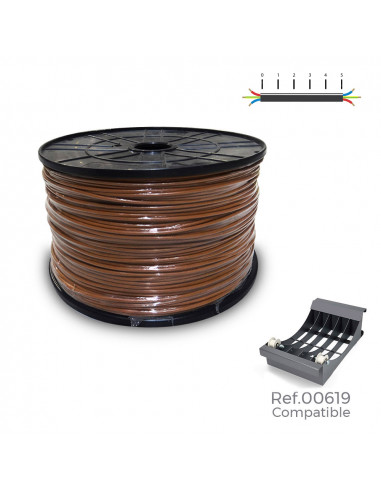Bobine cable flexible 1,5mm marron 1000m (bobine grande ø400x200mm)