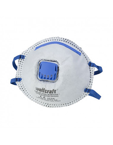 Pack 3 masques anti-poussière ffp2 cv avec soupape respiratoire et filtre 4838000 wolfcraft