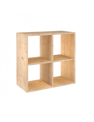 Etagere modulaire avec 2x2 cubes dinamic pin massif astigarraga.