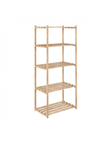 Etagere lamellee nature 5 etageres fond 40cm astigarraga.