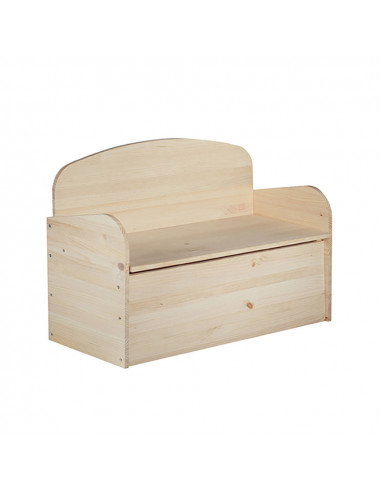 Combiné banc coffre déco en pin 90x62x38cm astigarraga