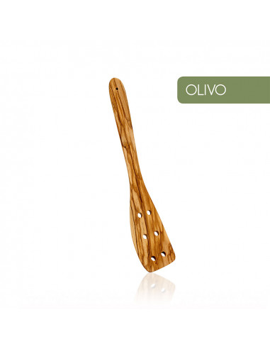 Spatule perforee bois d'olivier metaltex