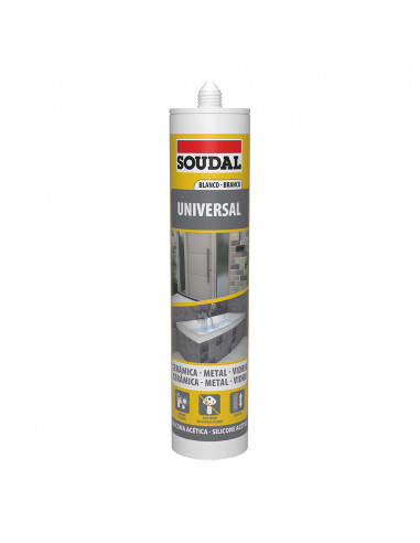 Silicone universelle blanche 280ml 103184 soudal.