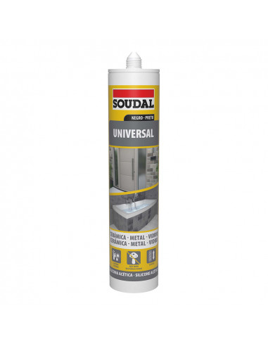 Silicone universelle noire 280ml 115926 soudal.