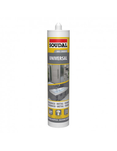 Silicone universelle grise 280ml 115927 soudal.