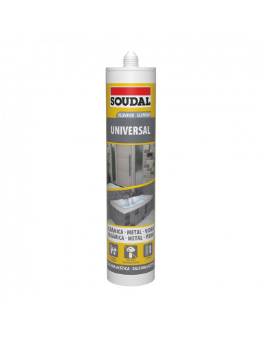 Silicone universelle aluminium 280ml 115924 soudal.