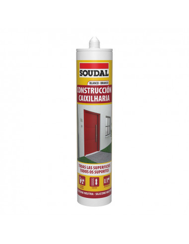 Silicone de construction neutre blanche 290ml 115786 soudal.