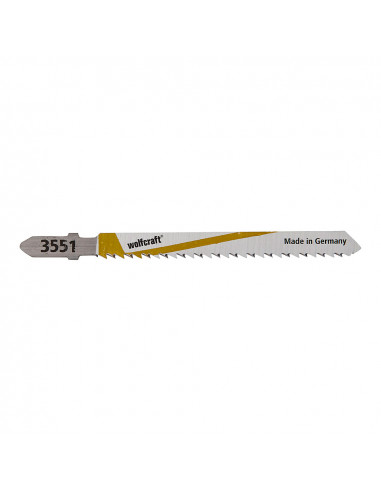 Pack de 2 lames de scie sauteuse piston en t/hcs 75mm. pos. dents opposées. 3551000 wolfcraft