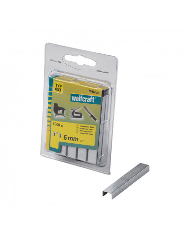 Pack de 2000 agrafes largeur 6mm. type 053 7026000 wolfcraft