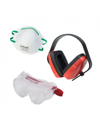 Kit de protection laborale 3 pieces. 4871000 wolfcraft.