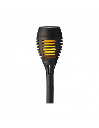 Pack de 4 piquets solaires effet flammes ø7,5x27cm.