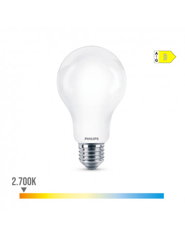 Ampoule led standard e27 13w 2000lm 2700k lumière chaude ø7x12,1cm. philips