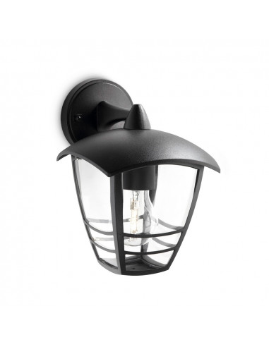 Applique exterieure murale inv. 1x60w noir mod. creeks philips.