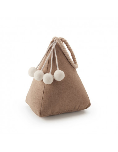 Butée de porte textile retient-porte 1kg sac beige. inofix