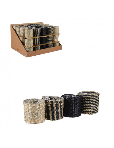 Panier modèle alexis noir-beige ø10cm x 9cm h.