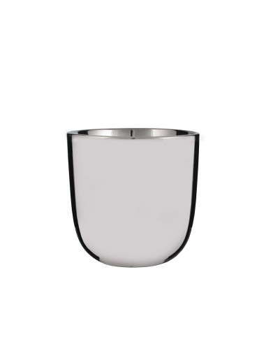 Pot de fleurs rond argent chaz ø17x16,5cm