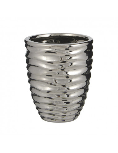 Pot de fleurs orchid rond argent assorti ø13,5x15,5cm