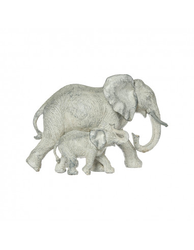 Éléphant décoratif en résine couleurs assorties.