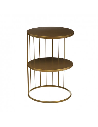 Table basse dorée modèle kobu 56x36x36cm