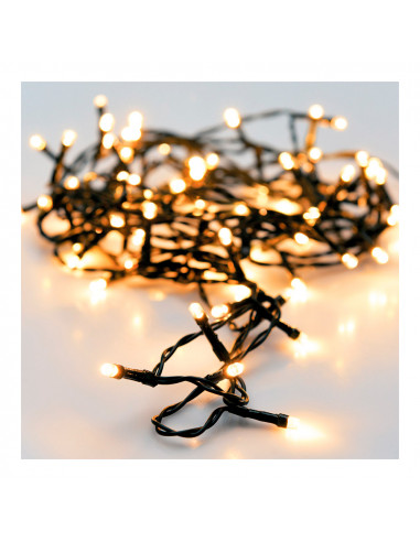 Guirlande 80 led blanc chaud cable exterieur multifonction 9m