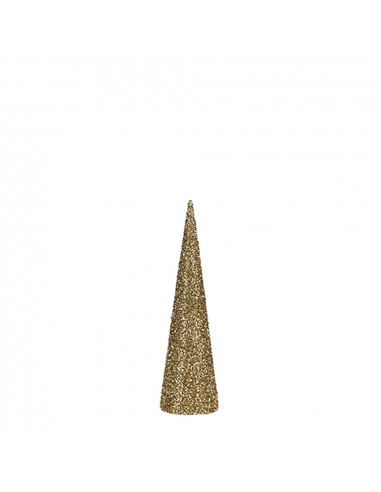 Arbre de noël cône type couleur or ø12x40cm