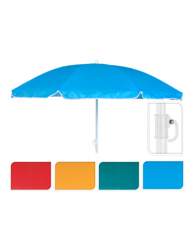 Parasol de plage ø152x160cm. couleurs assorties