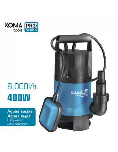 Pompe extraction eaux sales 400w 17x33cm koma tools